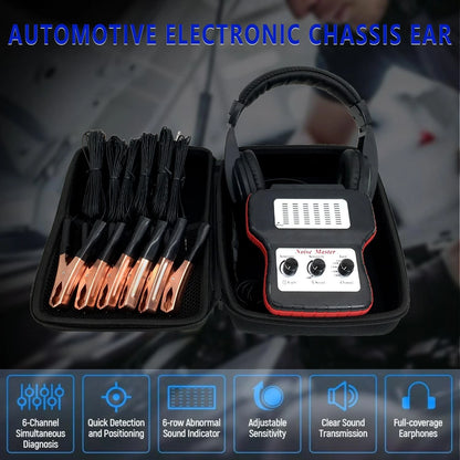 ZKTOOL Chassis Ears Electronic Stethoscope Diagnostic Kit with Black