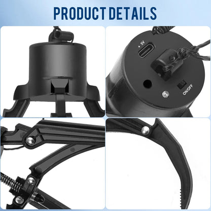 Drone Mantis Claw Hook Gripper Grasp & Airdrop System - 6.3.2.1 inches, black