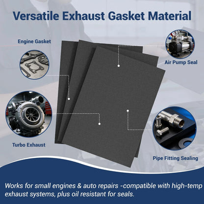 Arwnnklo Non-Asbestos Gasket Material - 14"*11" - 0.8mm / 1mm / 1.2mm -3 Pcs