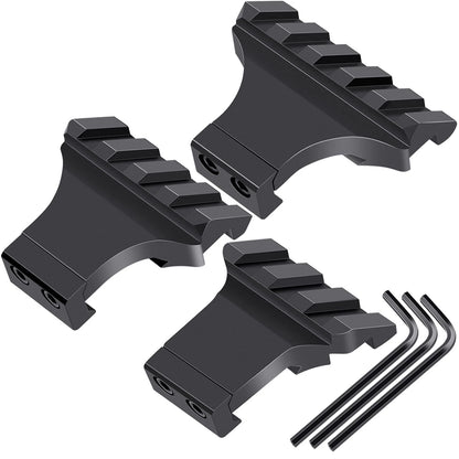 LONSEL 45° Picatinny Offset Rail Mount, 3 4 5 Slots 45 Degree Black