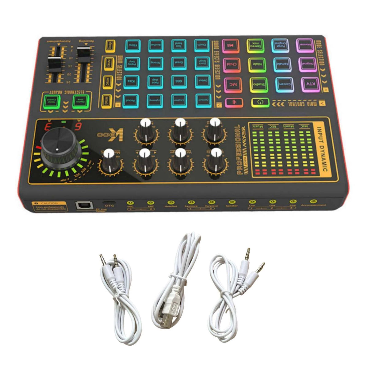1set K300 Sound Card High Quality Recording Equipment For Live Broadcasts