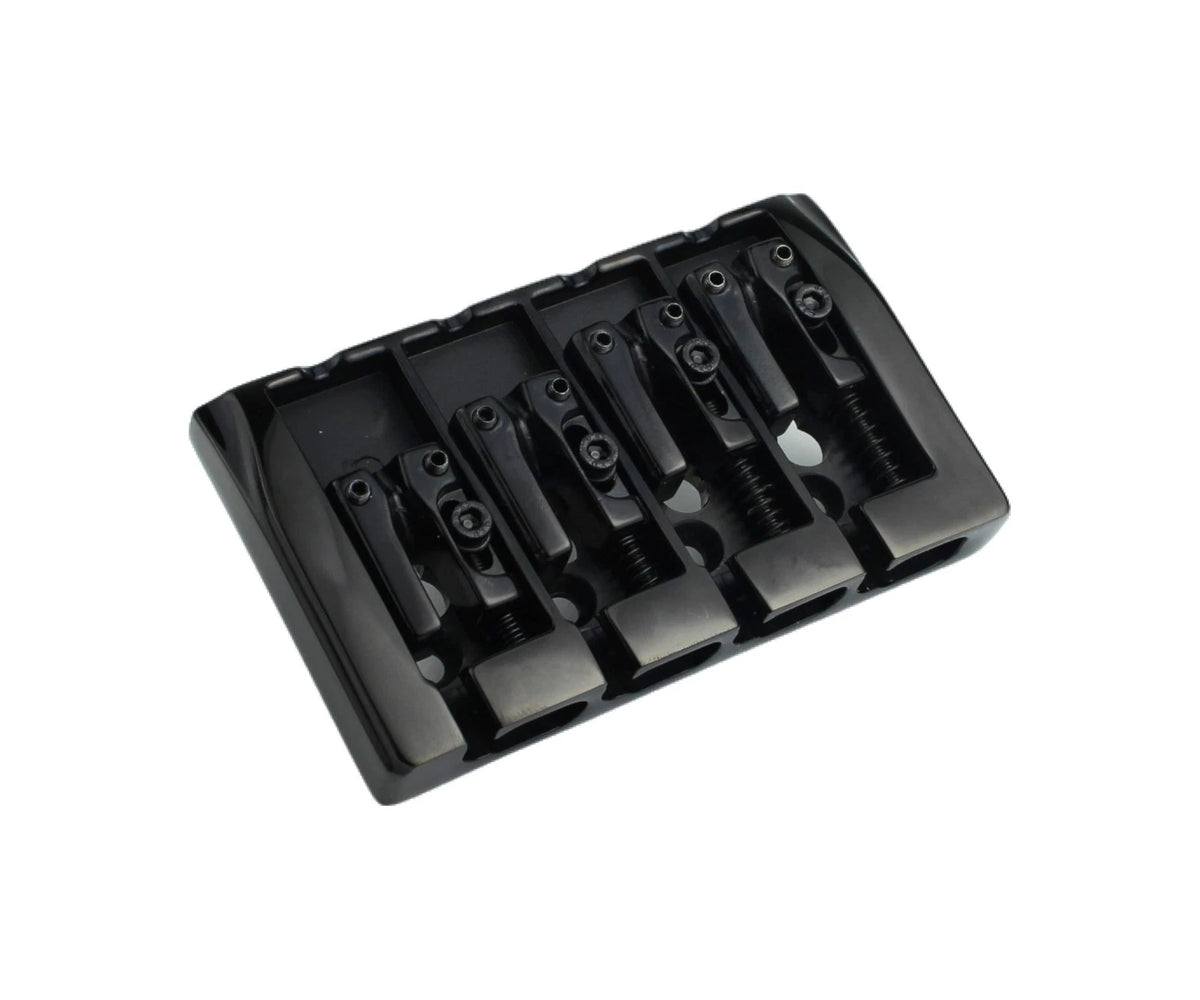 Guyker Bass Guitar Bridge, 4 String Fixed Bridges Space GB404, Black