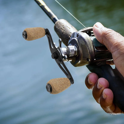 Mewutal Fishing Reel Handle Replacement Parts with Black+Dark Yellow