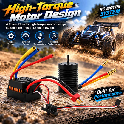 1 Set Waterproof F540 4370KV Motor With 60A ESC Kit Accessories For 1/10 RC Car