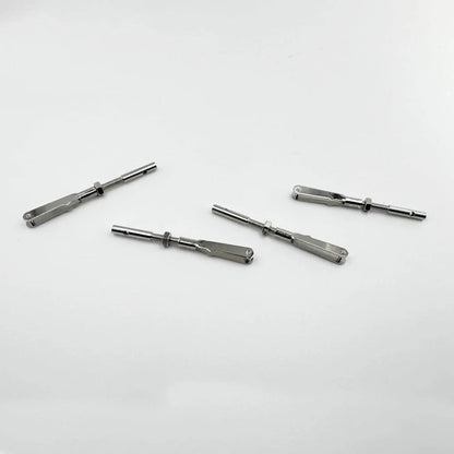 4PCS RC Airplane Metal Clevis with Connecting Rod Push M3x30mm, 32mm, Silver