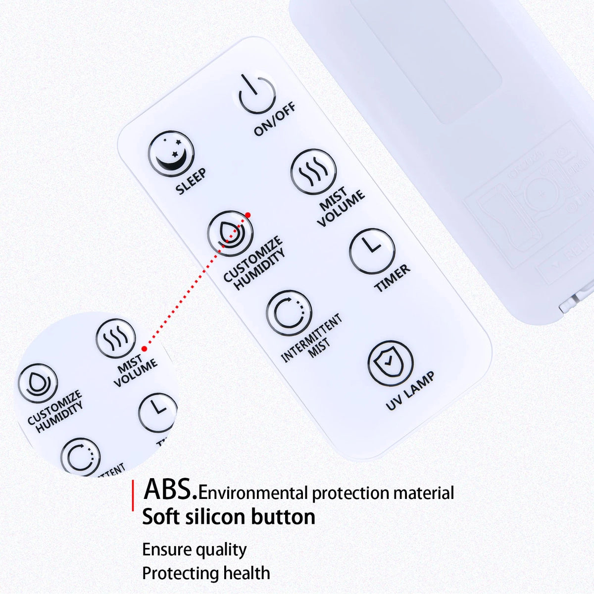 Remote Control For Hiswelle Humidifiers JS919BK HQ-JS2301 HQ-2H-JS919 w/ Battery