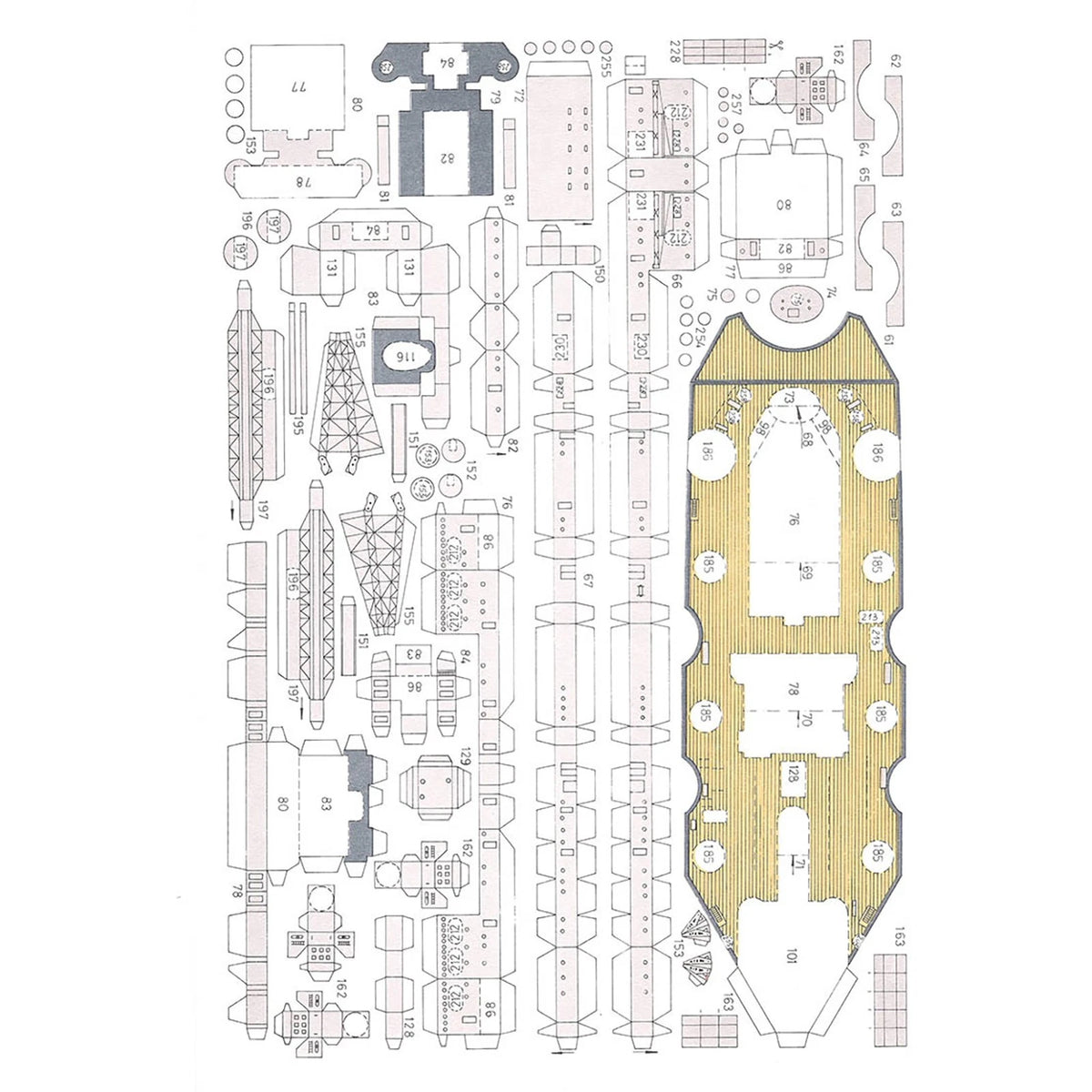 21in 1/400 US NAVY BB-55 Battleship Paper Model Unassembled Military Ornaments