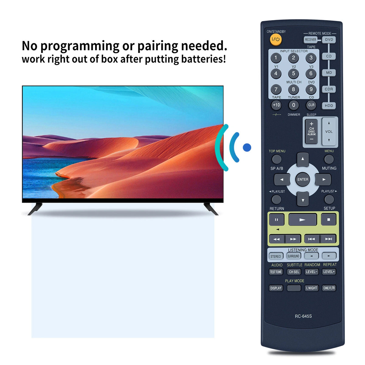 RC-645S 24140645 Remote Control For Onkyo Audio Receiver HT-S4100 HT-S4100S