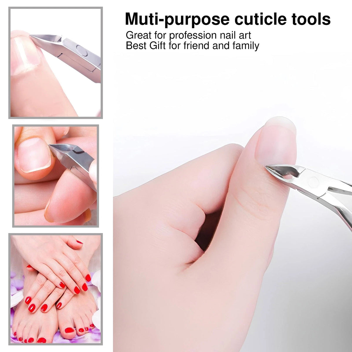 UM Supplies Cuticle Trimmer | Hangnail Remover | Extremely Jaw 12, Silver