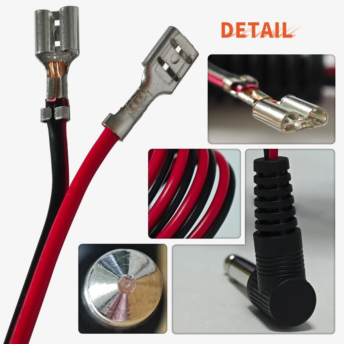 003-8566-049 Replacement 1/4-Inch Internal Speaker Cable 13.5 inches, black