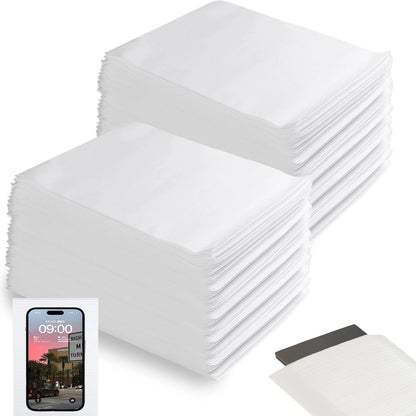 100PCS Cushioning Foam Pouche, 6x8Inch Packing 100PCS-6X8IN(0.5T), White