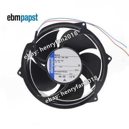 Ebmpapst 6314H Axial Fan DC 24V 1.25A 30W  172*172*51mm 2-wires Ebm Cooling Fan