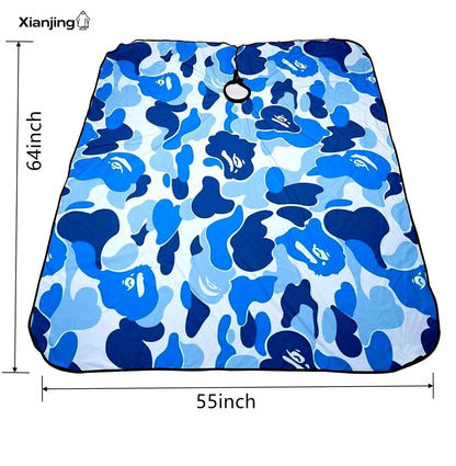 Xianjing Adult Barber Cape,Camo Camouflage One Size, Blue