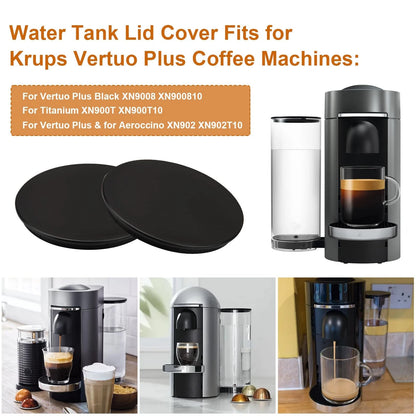 2PCS Water Tank Lid Cover Replacement for Nespresso Vertuo ‎One-Sized, ‎Black