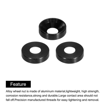 MECCANIXITY M4 Cone Cup Countersunk Washers,Hole Dia 0.39 inches, Black
