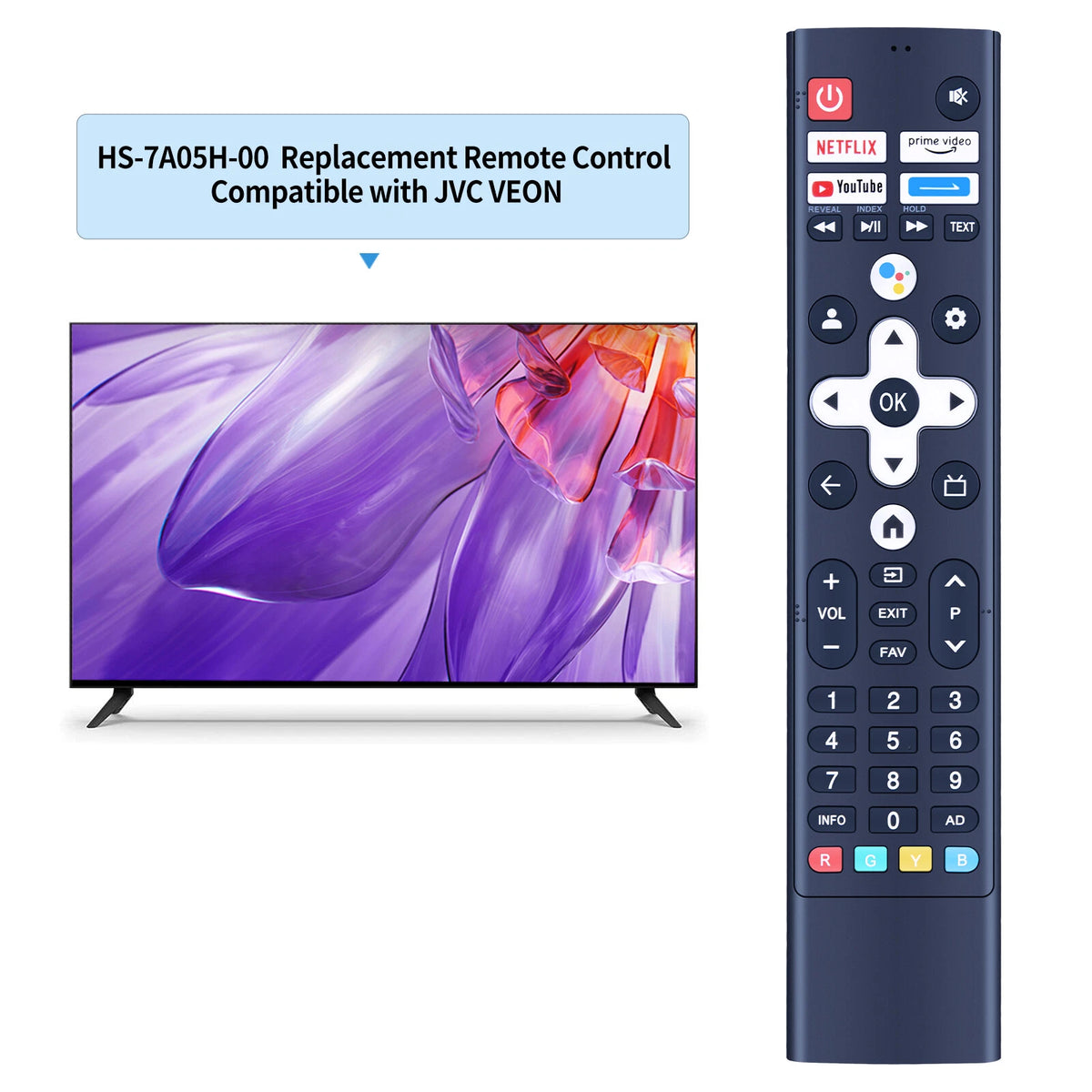 Remote Control For PRISM+ Q-Series Ultra QLED Google TV with Voice