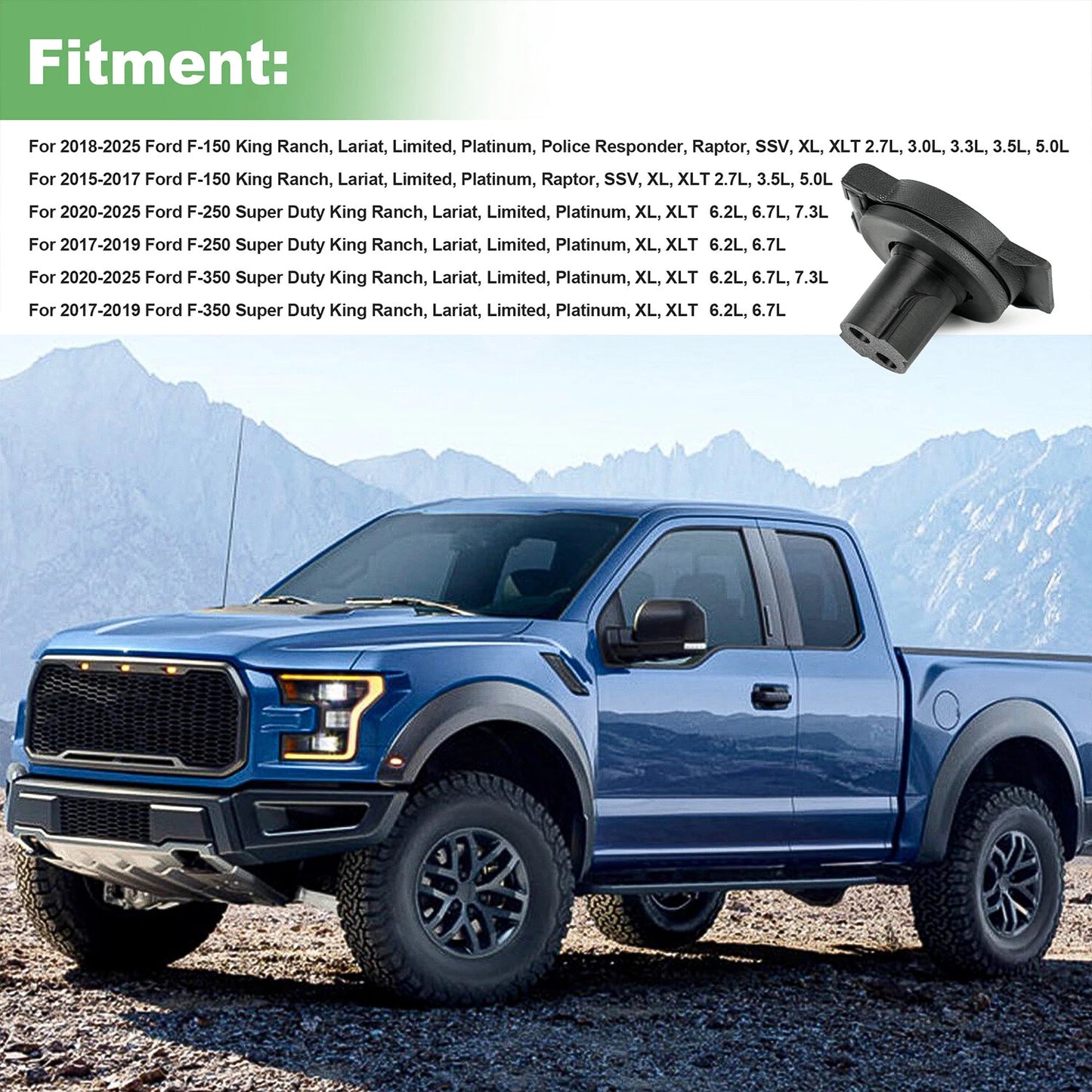Keyless Spare Tire Lock Cylinder For Ford F-150 2015-2025