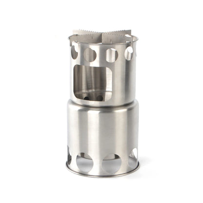 Protable 304 Stainless Steel Outdoor Camping Cookware Wood Stove Hiking Tool
