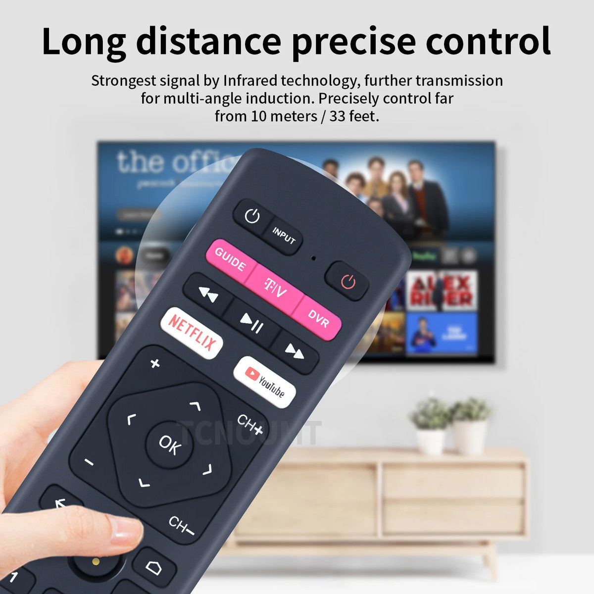 Voice Remote Control For T-Mobile T-vision HUB streaming 4K Android TV DVR box