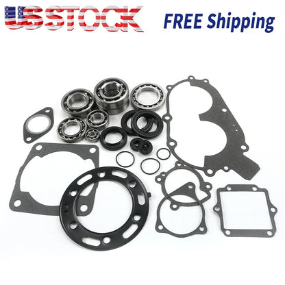 For POLARIS 400L 400 COMPLETE ENGINE REBUILD KIT CRANKSHAFT BEARING SEALS GASKET