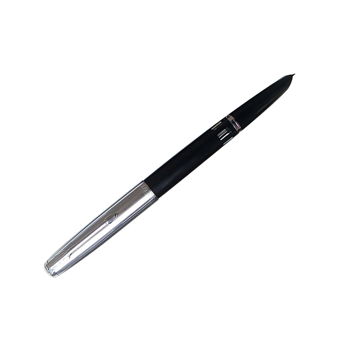 Black 138mm Wing Sung 601 Steel Cap Vacumatic Fountain Pen F Nib 0.5mm Ink Pen;