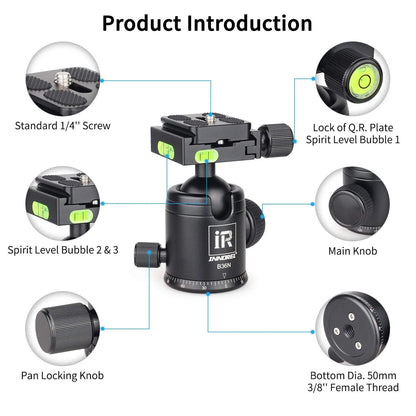 Tripod Ball Head, Camera Tirpod Head Mount 36MM Diameter B36N, B36N