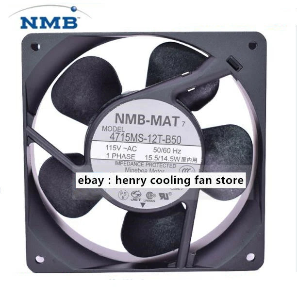 NMB 4715MS-12T-B50 Axial Fan AC 115V 14.5W 120*120*38mm Power supply Cooling Fan