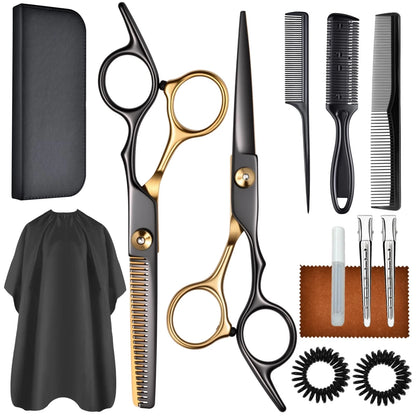 13 PCS Hair Cutting Scissors Shears Kits，Professional Haircut Kit...