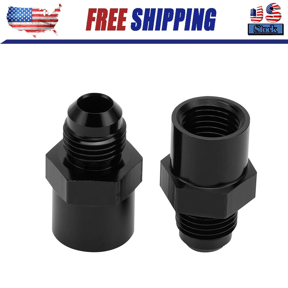 6AN Adapter Fitting Set For GM TBI Style(metric O-ring) Fuel Sending Units Black