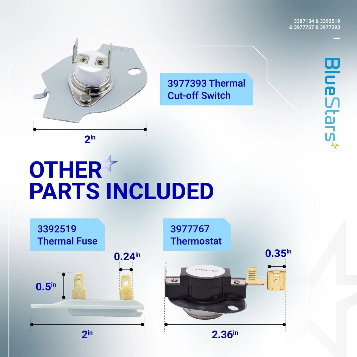 BlueStars [LIFETIME WARRANTY] 3387134 Cycling Thermostat 3392519 As Pictured