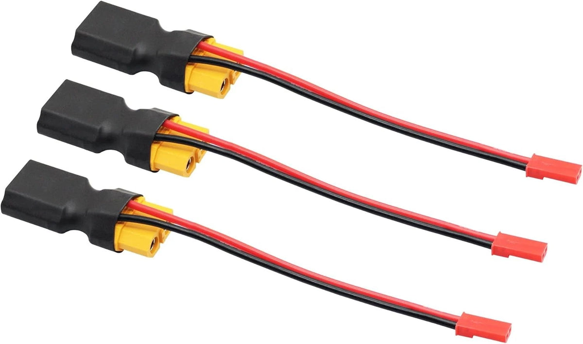 3Pcs XT60 Male to Female Connector Adapter with JST Plug 20awg 8cm...