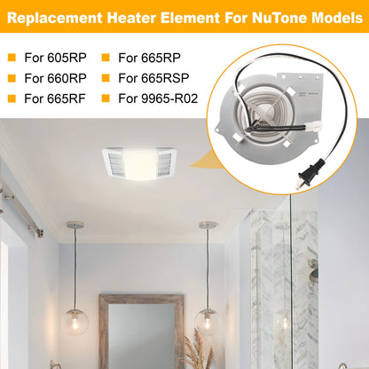 Replace Nutone Broan 0969B000 OEM Vent Bath Fan Heating Element