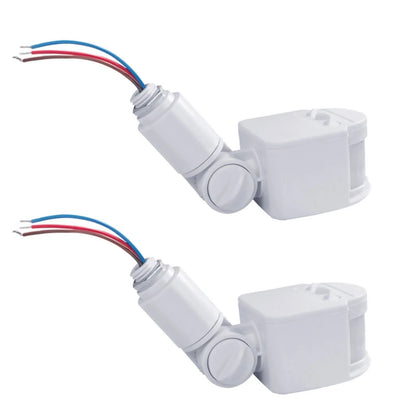 2pcs PIR Motion Sensor Switch Wall Light Switch Delay Time: 5s~8min (Adjustable)