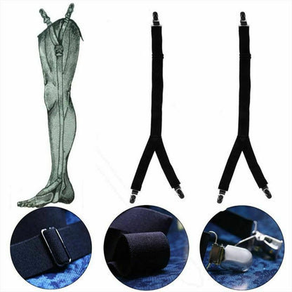 2 Pcs Best Mens Socks Garters Y Style Military Shirt Stays Elastic Adjustable C