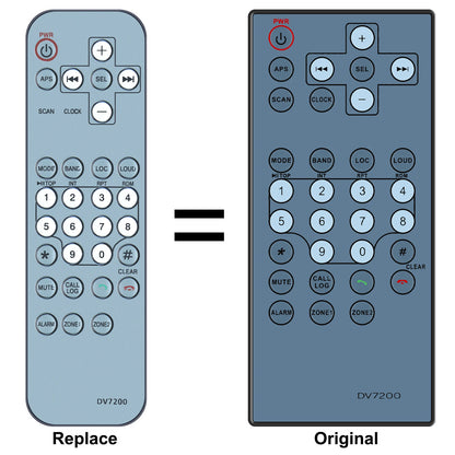Replacement Remote Control For Furrion DV7200 RV Stereo Entertainment System
