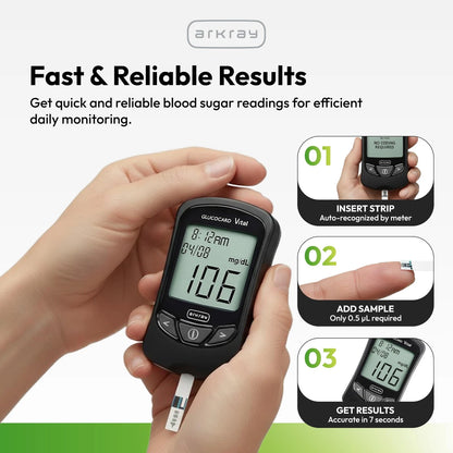 ARKRAY GLUCOCARD Vital Blood Glucose Test Strips – No 50 Count (Pack of 1)