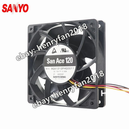 SANYO 9GA1212P4G0011 SanAce Axial Fan 12V 0.93A 120*120*25MM Cooling Fan