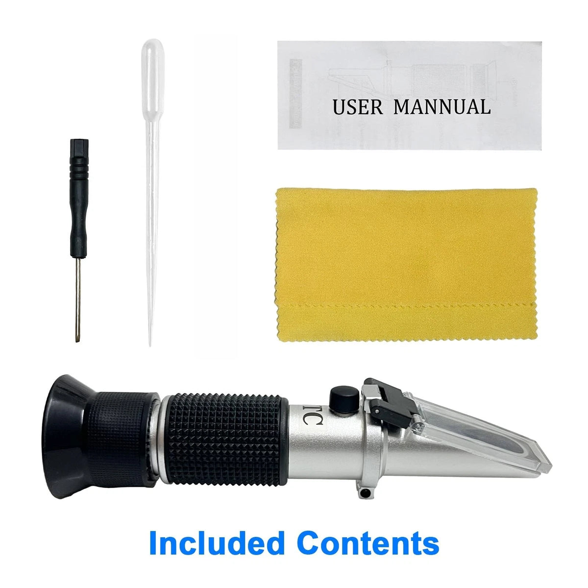 3-in-1 Alcohol Refractometer Kit for Home Brewers | Measures Brix (0-40%),...