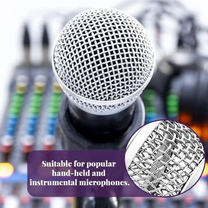Cionyce 4 Pack SM58 Microphone Head Replacement Standard Size SM58, Silver