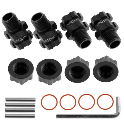 4PCS 14mm to 17mm Wheel Hex Hub Adapter for Arrma Senton Granite 4X4 3S Black