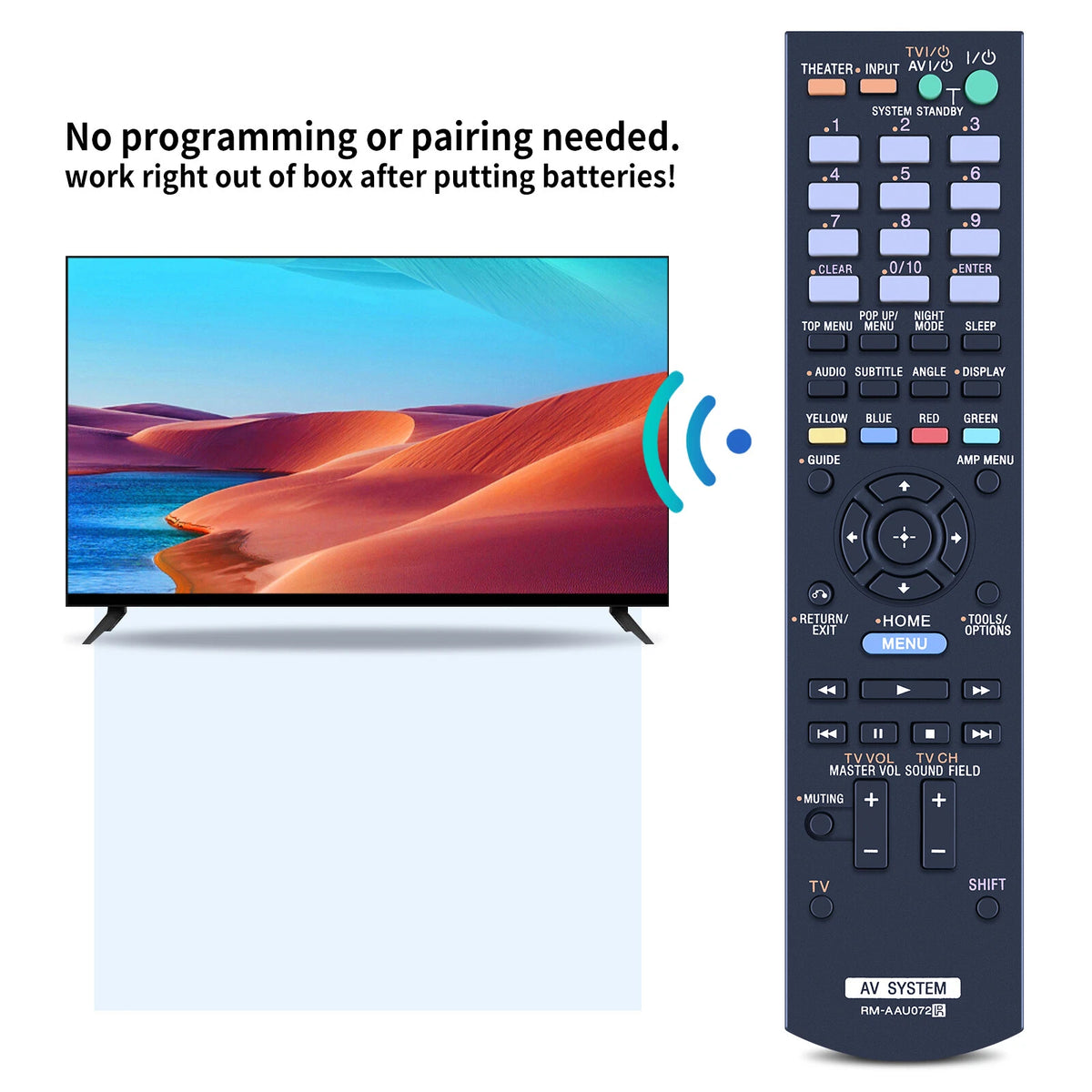 RM-AAU072 Remote Control For Sony AV Receiver SA-WCT150 HT-CT150 HTCT350