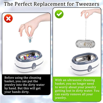 2 Pcs Ultrasonic Cleaner Baskets for Small Parts Washer Basket...