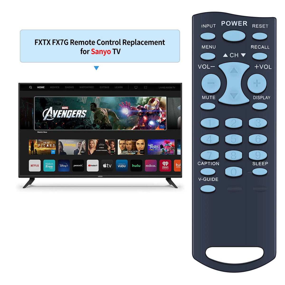 For Sanyo FXTG TV Remote Control DS13204 DS13330 DS24205 DS25320 DS27214