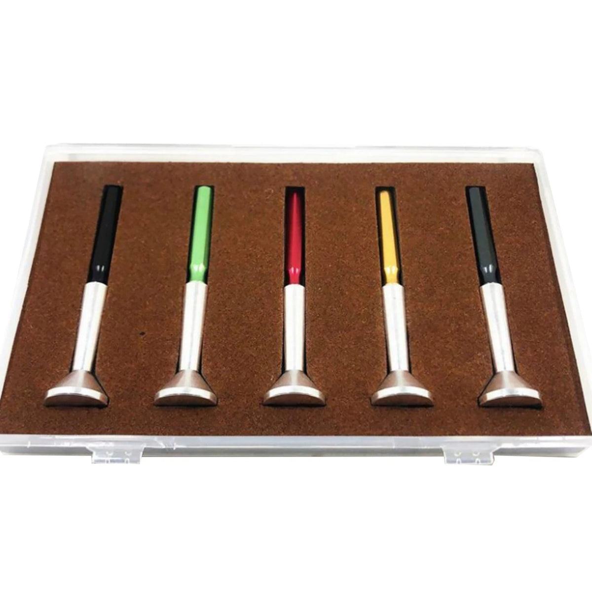 5PCS Professional Oiler Pen Needle Metal Tip With Dust Cap Watch Repair Tool