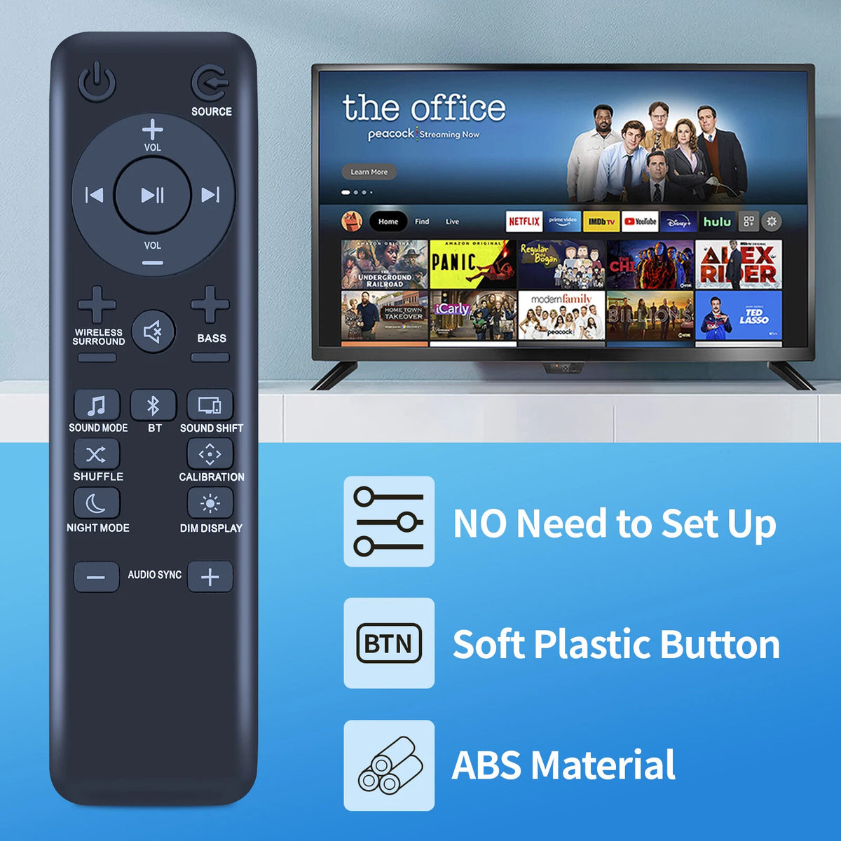 Replacement Remote Control For JBL BAR 2.1/3.1/5.1 Sound Bar