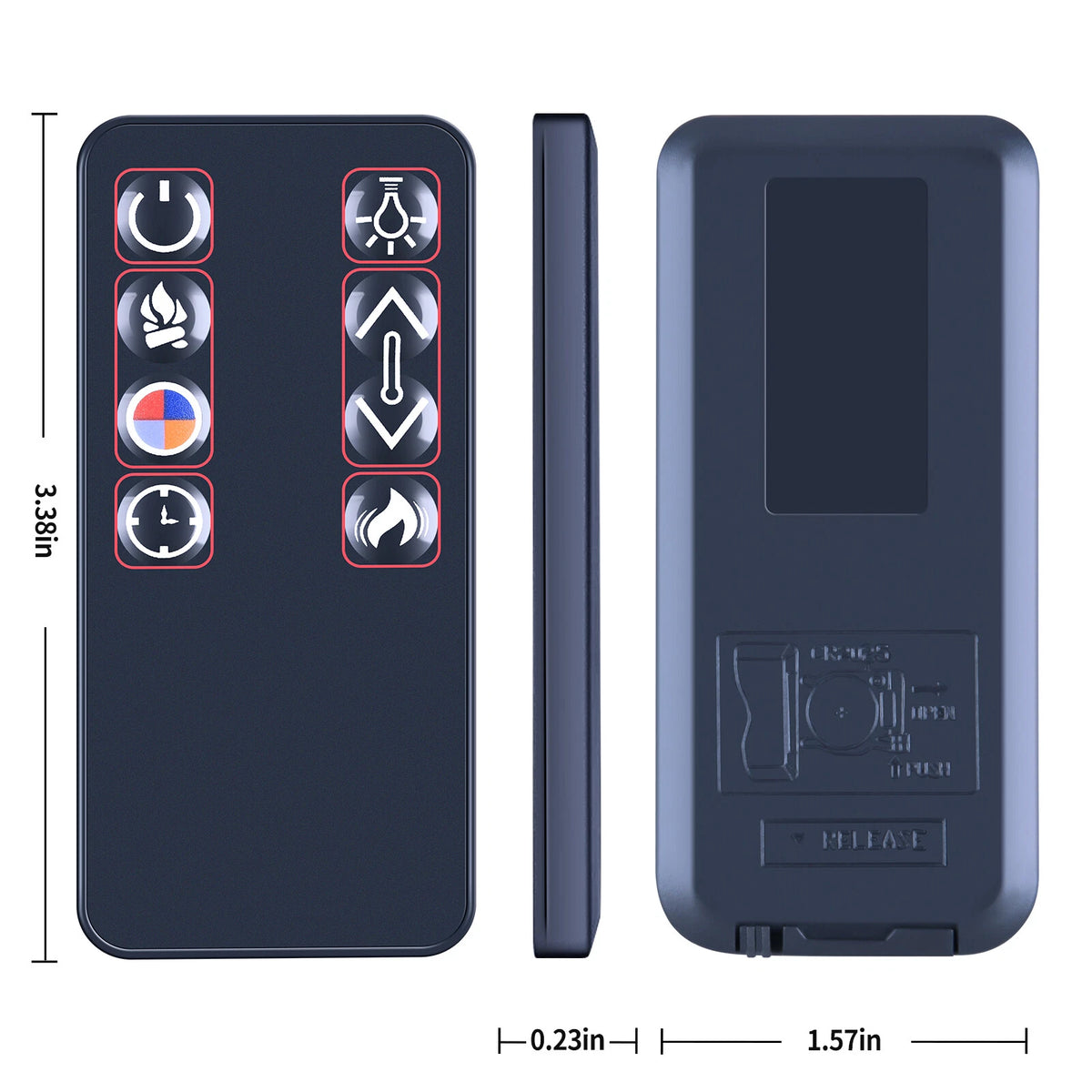 Replacement Remote Control For Real Flame Vivid Flame Electric Fireplace Firebox