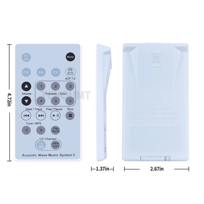 Replacement Remote Control For Bose Acoustic Wave Music System II white
