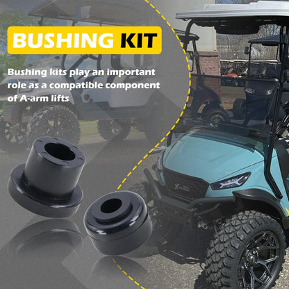 Qagea Replacement A-Arm Bushing Kit for GTW Golf Cart Front Lift, Black