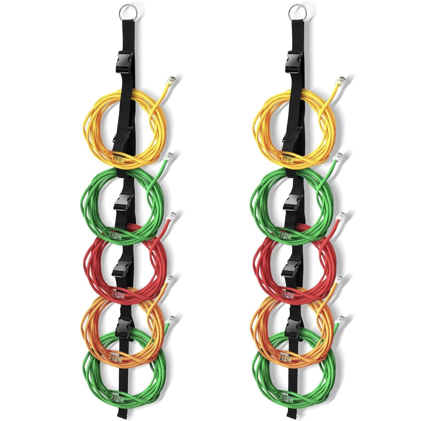 Wowangce 2 Pcs Extension Cord Organizers and Storage Garage Black