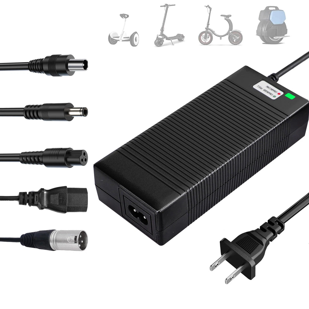 EVAPLUS 5 in 1 Plugs 54.6V Fast Charger, Universal for 48V 13S Lithium...